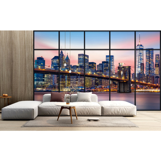 Papel pintado panorámico trampantojo - Nueva York