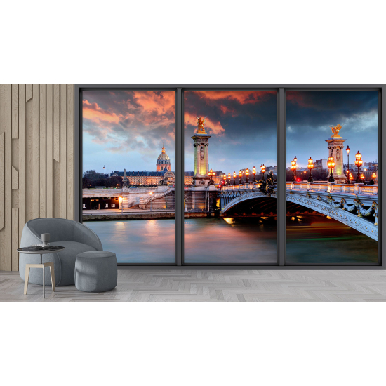 Papel pintado panorámico trampantojo - París