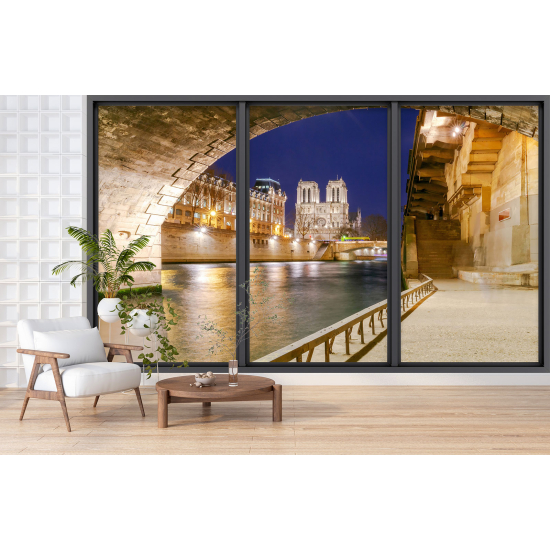 Papel pintado panorámico trampantojo - París