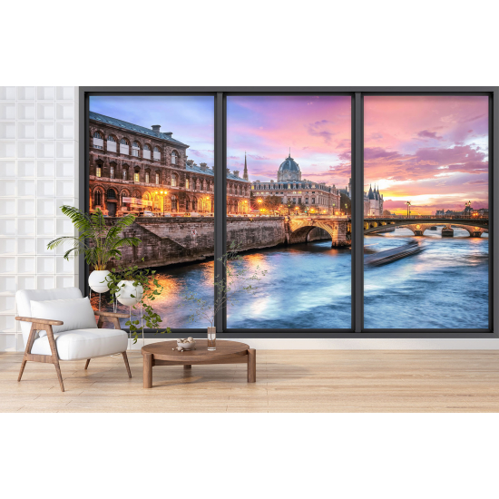 Papel pintado panorámico trampantojo - París