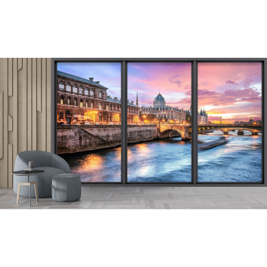 Papel pintado panorámico trampantojo - París