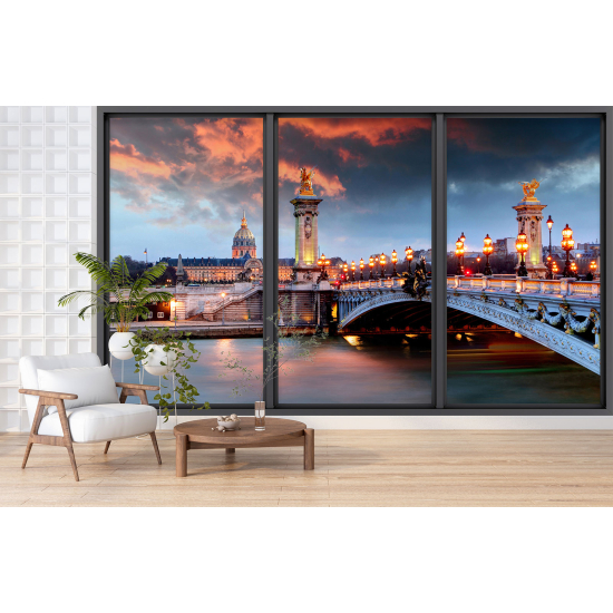 Papel pintado panorámico trampantojo - París