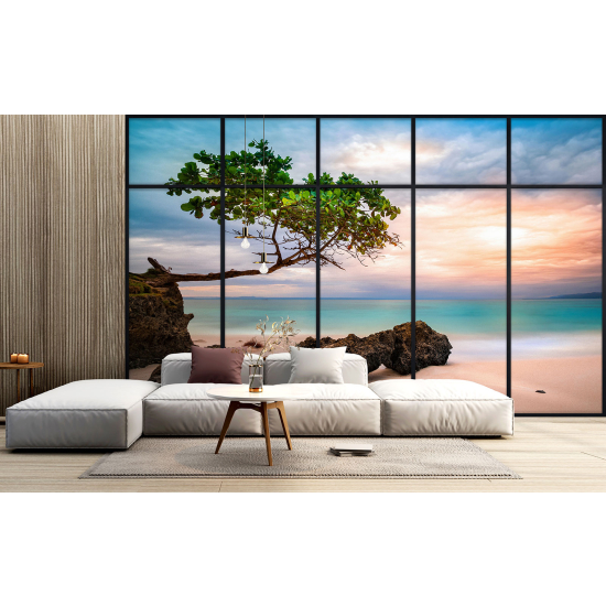 Papel pintado panorámico trampantojo - Playa