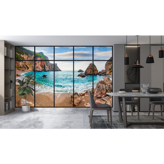 Papel pintado panorámico trampantojo - Playa