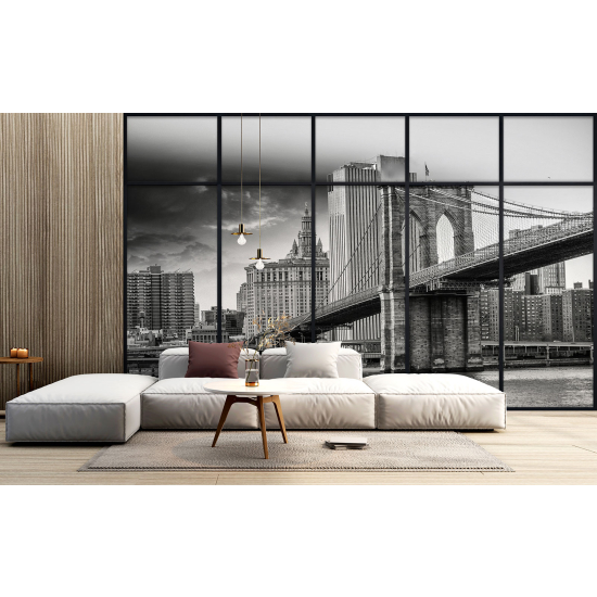 Papel pintado panorámico trampantojo - Puente de Brooklyn