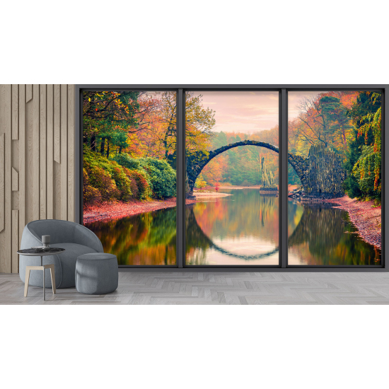 Papel pintado panorámico trampantojo - Puente del Diablo