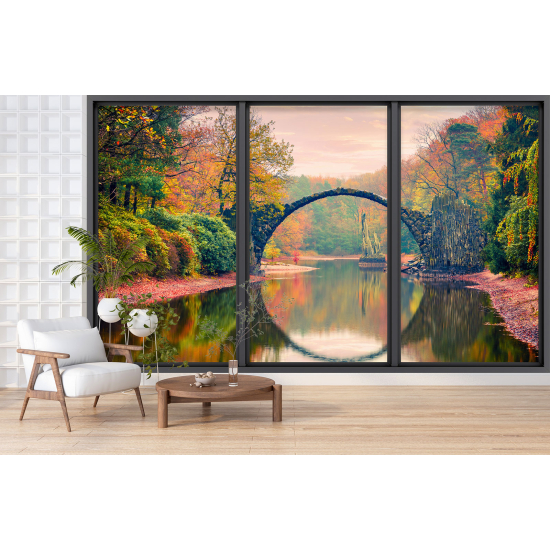 Papel pintado panorámico trampantojo - Puente del Diablo