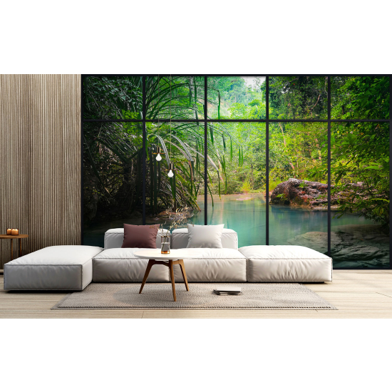 Papel pintado panorámico trampantojo - Río paradisíaco