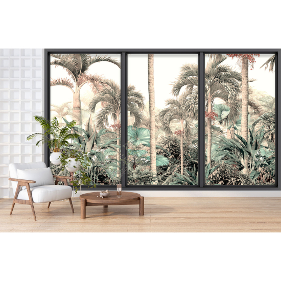 Papel pintado panorámico trampantojo - Selva tropical
