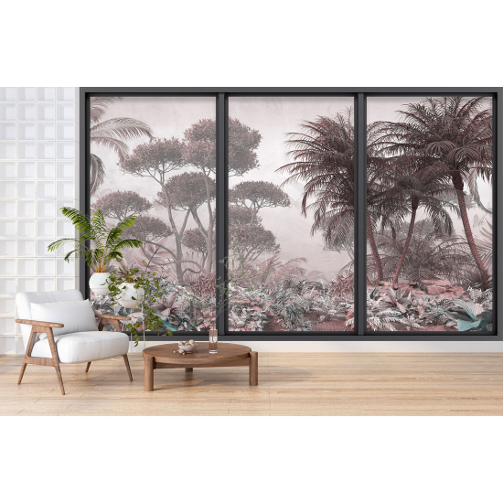 Papel pintado panorámico trampantojo - Selva tropical