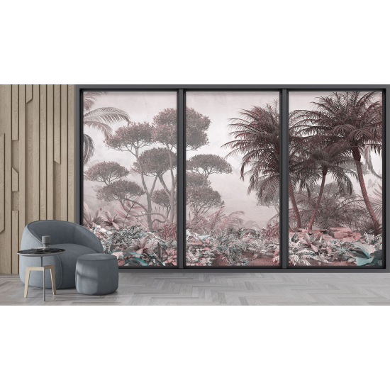 Papel pintado panorámico trampantojo - Selva tropical