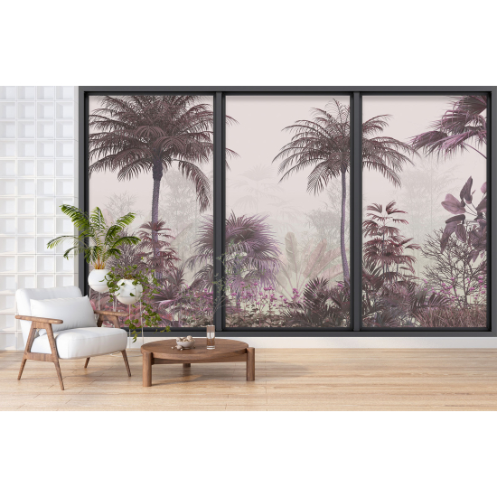 Papel pintado panorámico trampantojo - Selva tropical