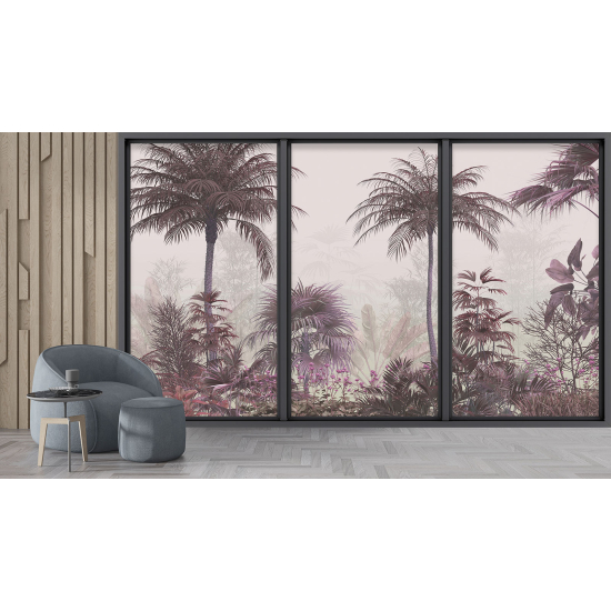 Papel pintado panorámico trampantojo - Selva tropical