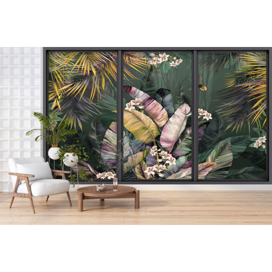 Papel pintado panorámico trampantojo - Selva tropical