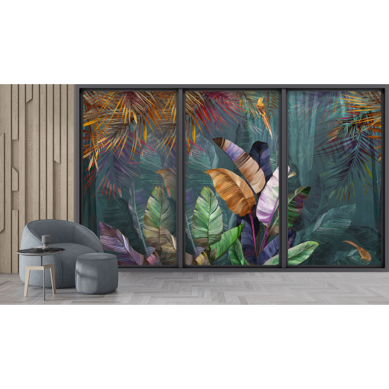 Papel pintado panorámico trampantojo - Selva tropical