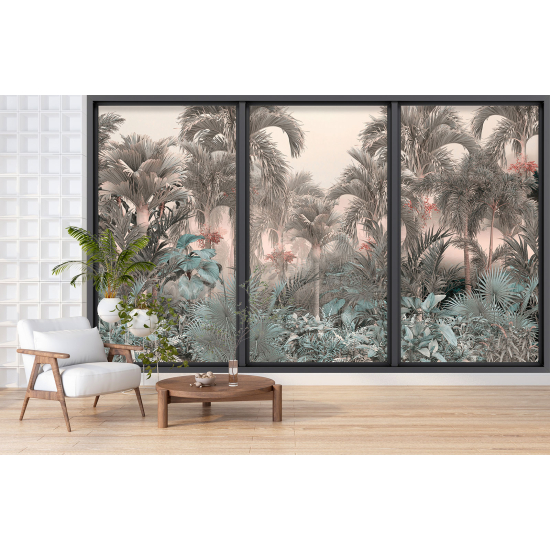 Papel pintado panorámico trampantojo - Selva tropical