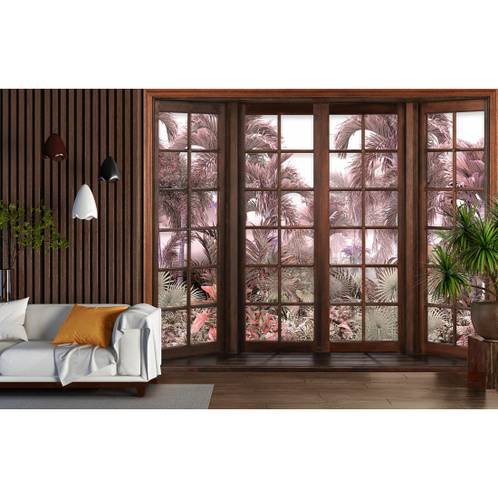 Papel pintado panorámico trampantojo - Selva Tropical