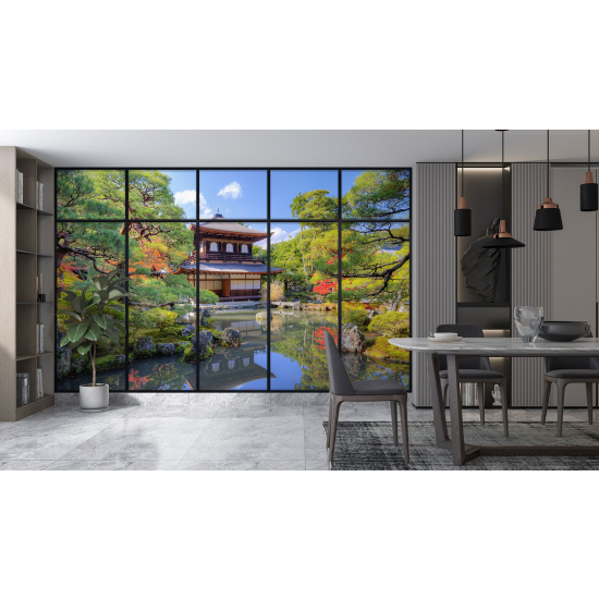 Papel pintado panorámico trampantojo - Templo japonés