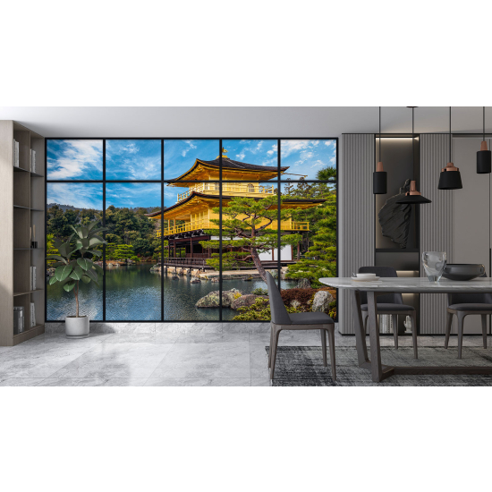 Papel pintado panorámico trampantojo - Templo japonés