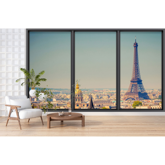 Papel pintado panorámico trampantojo - Torre Eiffel de París