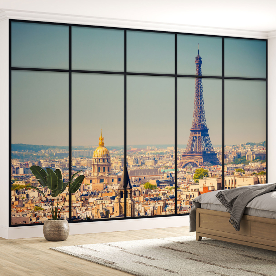 Papel pintado panorámico trampantojo - Torre Eiffel de París