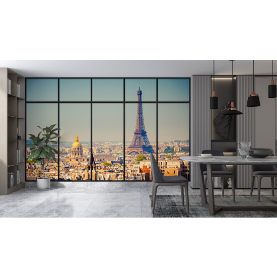 Papel pintado panorámico trampantojo - Torre Eiffel de París