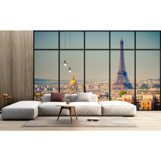 Papel pintado panorámico trampantojo - Torre Eiffel de París