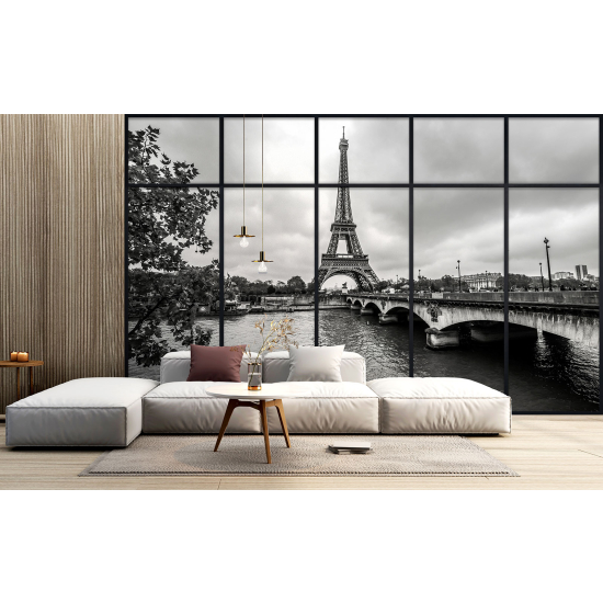 Papel pintado panorámico trampantojo - Torre Eiffel de París