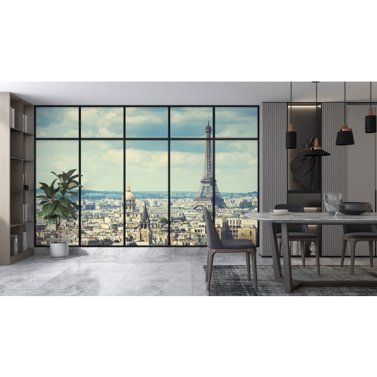 Papel pintado panorámico trampantojo - Torre Eiffel de París