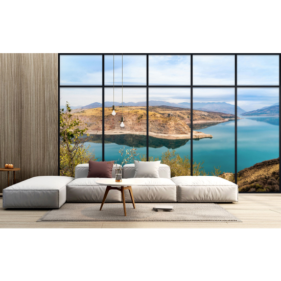 Papel pintado panorámico trampantojo - Vista al lago