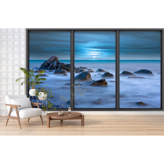 Papel pintado panorámico trampantojo - Vista al mar