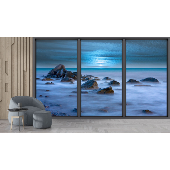 Papel pintado panorámico trampantojo - Vista al mar