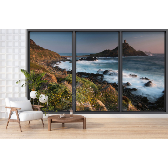 Papel pintado panorámico trampantojo - Vista al mar