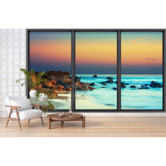 Papel pintado panorámico trampantojo - Vista al mar