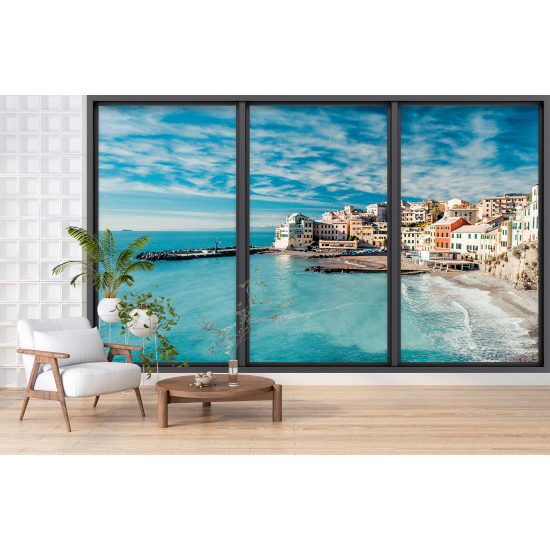 Papel pintado panorámico trampantojo - Vista al mar