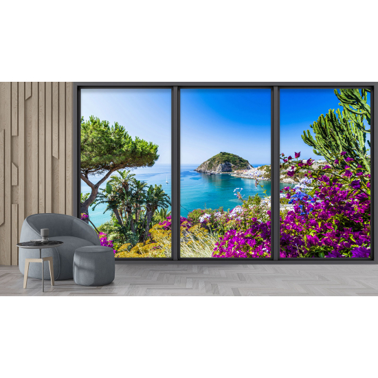 Papel pintado panorámico trampantojo - Vista al mar