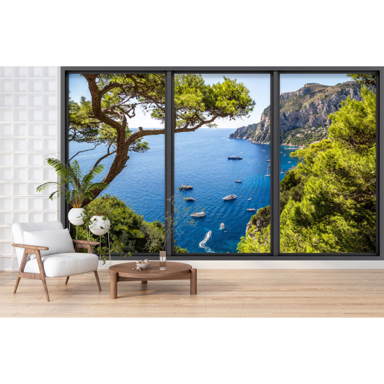 Papel pintado panorámico trampantojo - Vista al mar