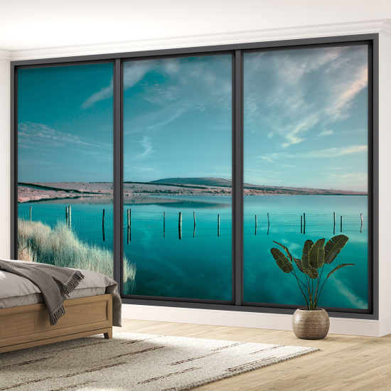 Papel pintado panorámico trampantojo - Vista al mar