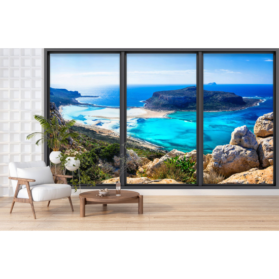 Papel pintado panorámico trampantojo - Vista al mar