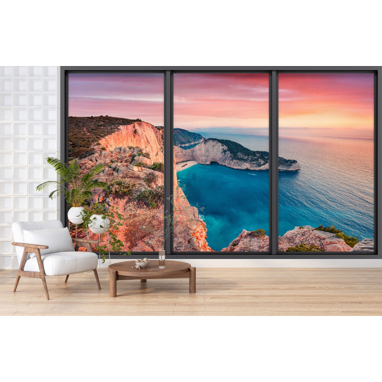 Papel pintado panorámico trampantojo - Vista al mar