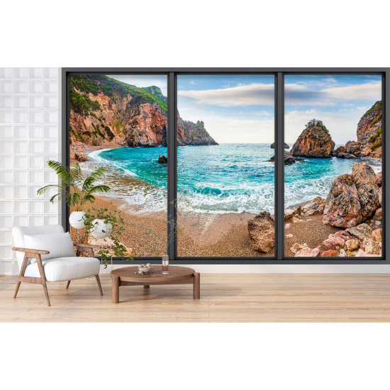 Papel pintado panorámico trampantojo - vista al mar