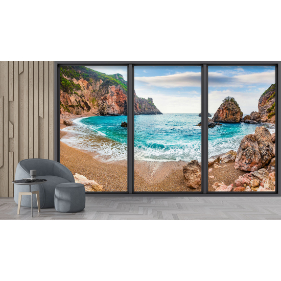 Papel pintado panorámico trampantojo - vista al mar