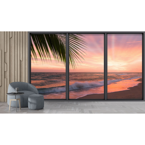 Papel pintado panorámico trampantojo - Vista al mar