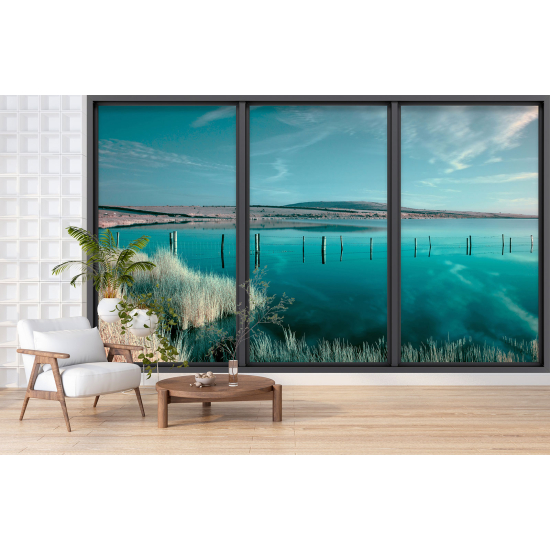 Papel pintado panorámico trampantojo - Vista al mar