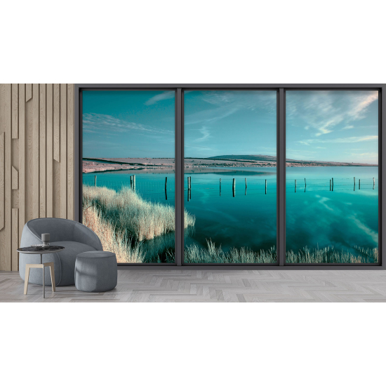 Papel pintado panorámico trampantojo - Vista al mar
