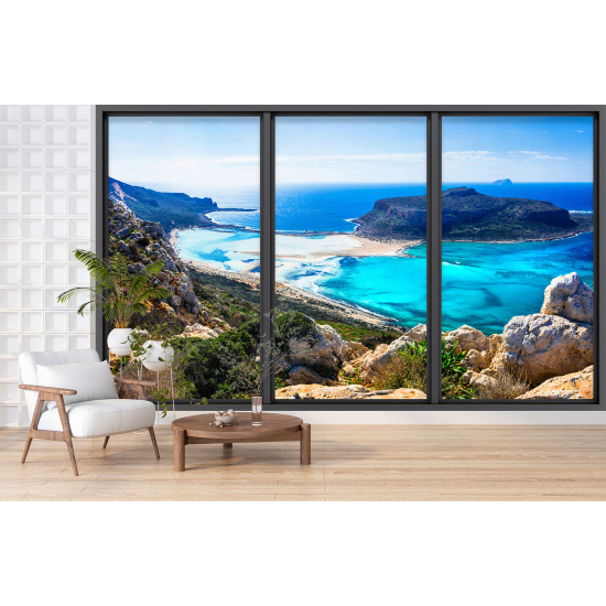 Papel pintado panorámico trampantojo - Vista al mar