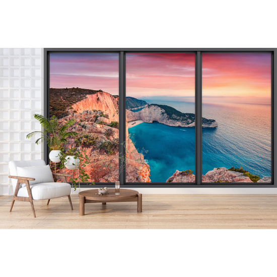 Papel pintado panorámico trampantojo - Vista al mar