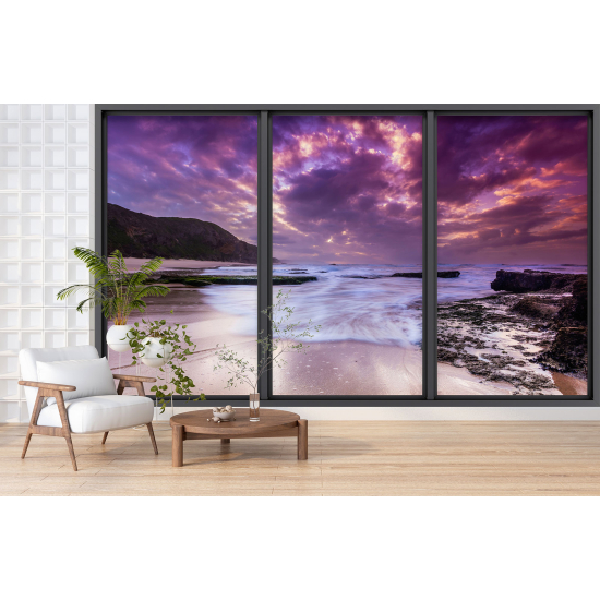Papel pintado panorámico trampantojo - Vista al mar