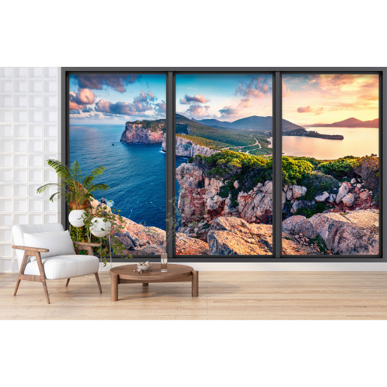 Papel pintado panorámico trampantojo - Vista al mar