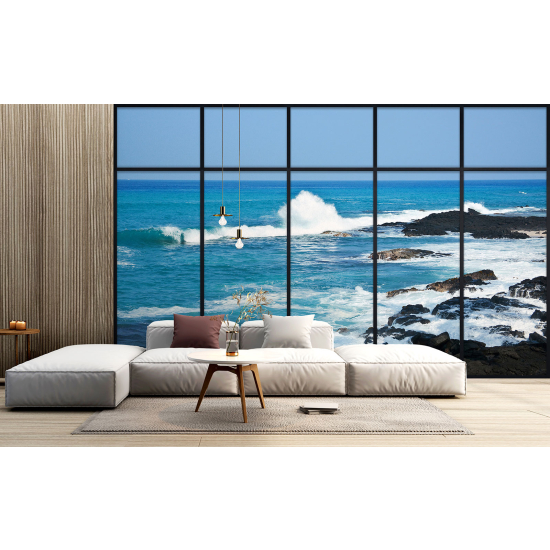Papel pintado panorámico trampantojo - Vista al mar